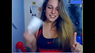 ultra-cute teenager busty super-hot rave at webcam impersonate